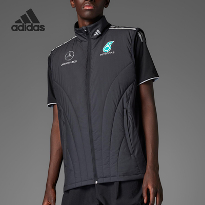 Adidas/阿迪达斯正品2025新款男士保暖立领休闲棉马甲JX8274