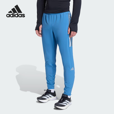 Adidas/阿迪达斯正品2025男士系带拉链开叉跑步修身运动裤KB1506