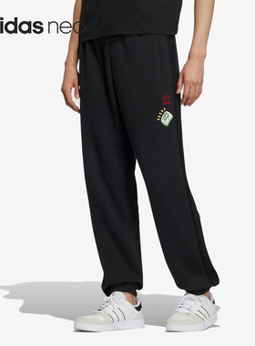 Adidas/阿迪达斯正品 NEO男女休闲加绒束脚运动长裤IA6895