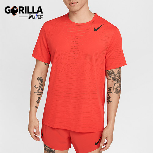Nike/耐克正品Dri-FIT ADV男士跑步透气针织短袖HJ3378-696