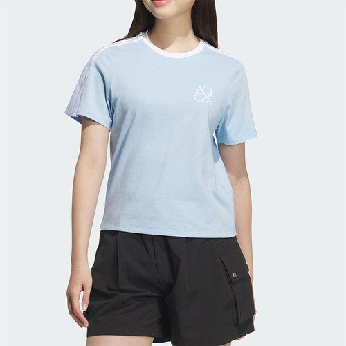 Adidas/阿迪达斯正品DANCE T-SHIRT女士经典运动针织短袖KE9099