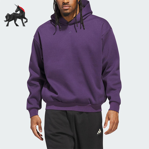 Adidas/阿迪达斯正品Basketball男女宽松连帽加绒针织卫衣JX5598