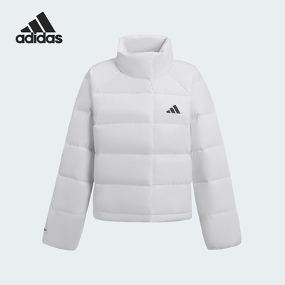 阿迪达斯女士立领保暖宽松羽绒服