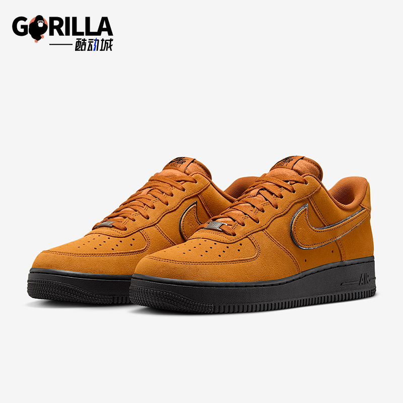 Nike/耐克正品Air Force 1男士运动翻毛皮复古休闲板鞋HQ1966-700