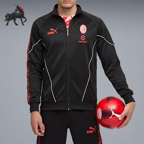 Puma/彪马正品AC米兰男士训练复古拉链足球运动立领外套782607-04
