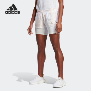 Adidas/阿迪达斯官方正品夏季新款女子跑步运动透气短裤HS8614
