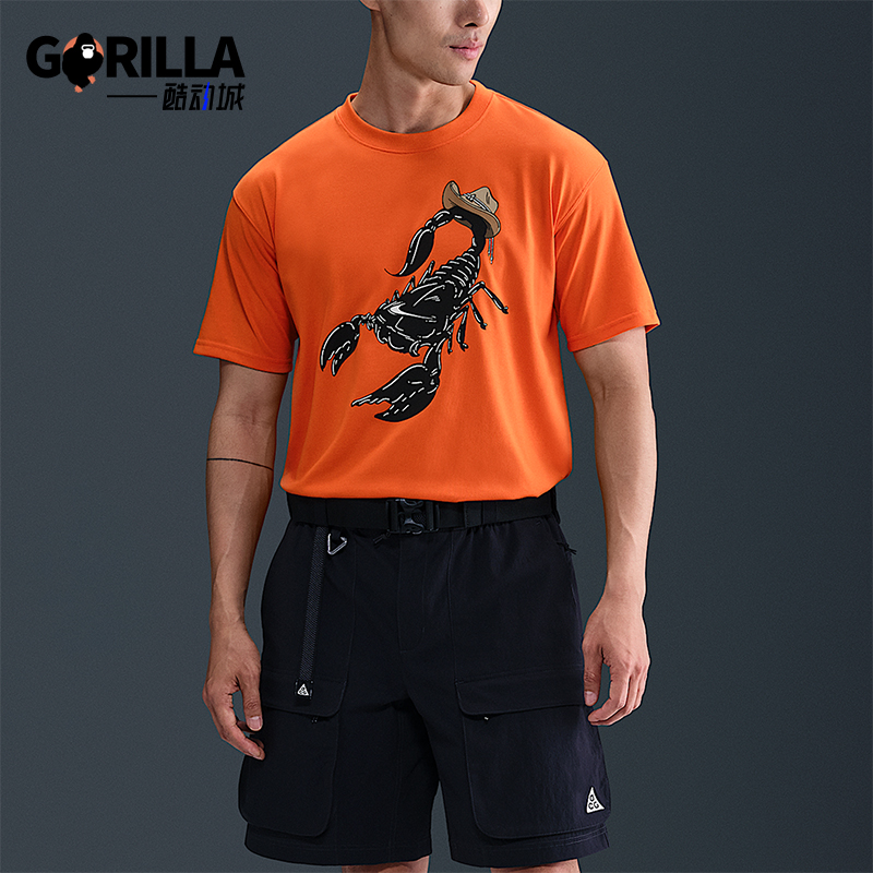 Nike/耐克正品2025夏季款男士运动宽松印花休闲短袖HV1291-819