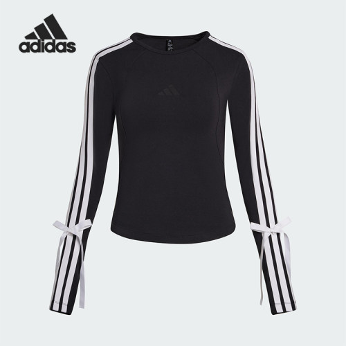 Adidas/阿迪达斯正品2025女士潮流经典休闲圆领修身长袖T恤KG3862