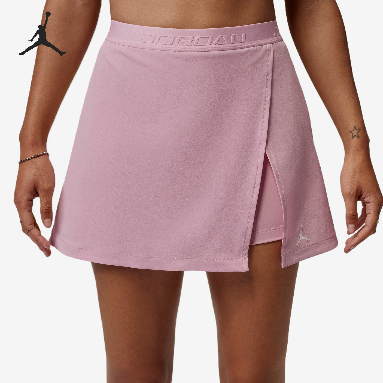 Nike/耐克官方正品JORDAN新款女粉色轻盈速干纯色短裙IH4566-676