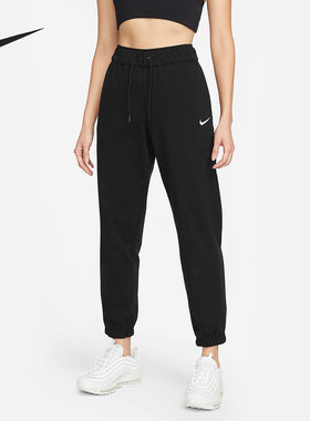 Nike/耐克官方正品新款透气舒适系带松紧女子运动长裤DM6420-010