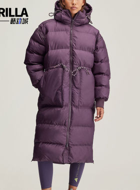 Adidas/阿迪达斯正品新款女士长款时尚保暖户外棉服IX3082