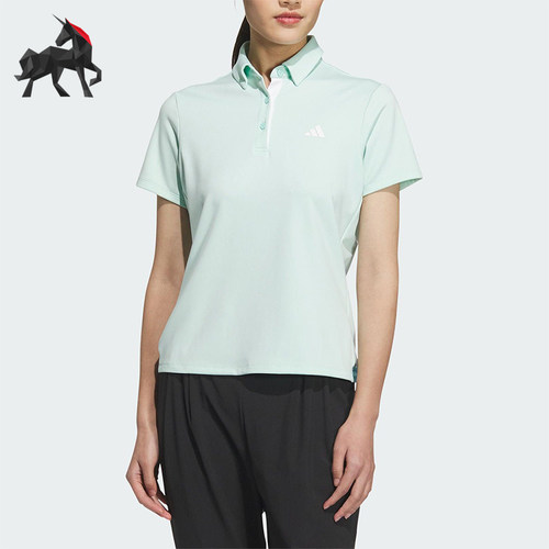 Adidas/阿迪达斯正品2025夏季女士翻领时尚经典短袖POLO衫JM3017