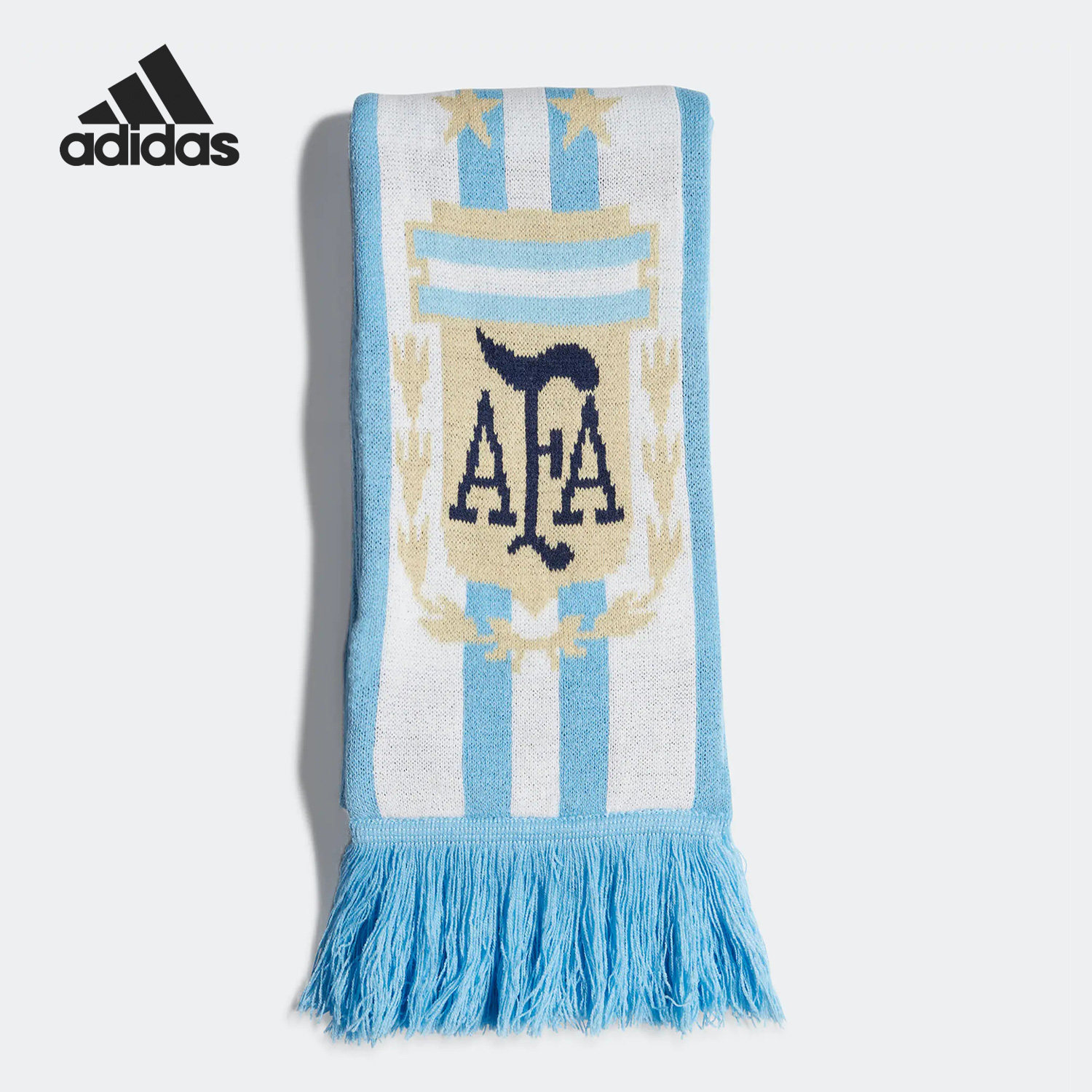 adidas/阿迪达斯官方正品冬季男女阿根廷足球训练球迷围巾hm6664