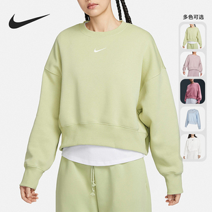 女士圆领针织日常休闲卫衣DQ5762 2025秋冬款 442 耐克正品 Nike