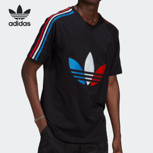 新款 三叶草 男子夏季 休闲运动短袖 GQ8920 Adidas T恤 阿迪达斯正品