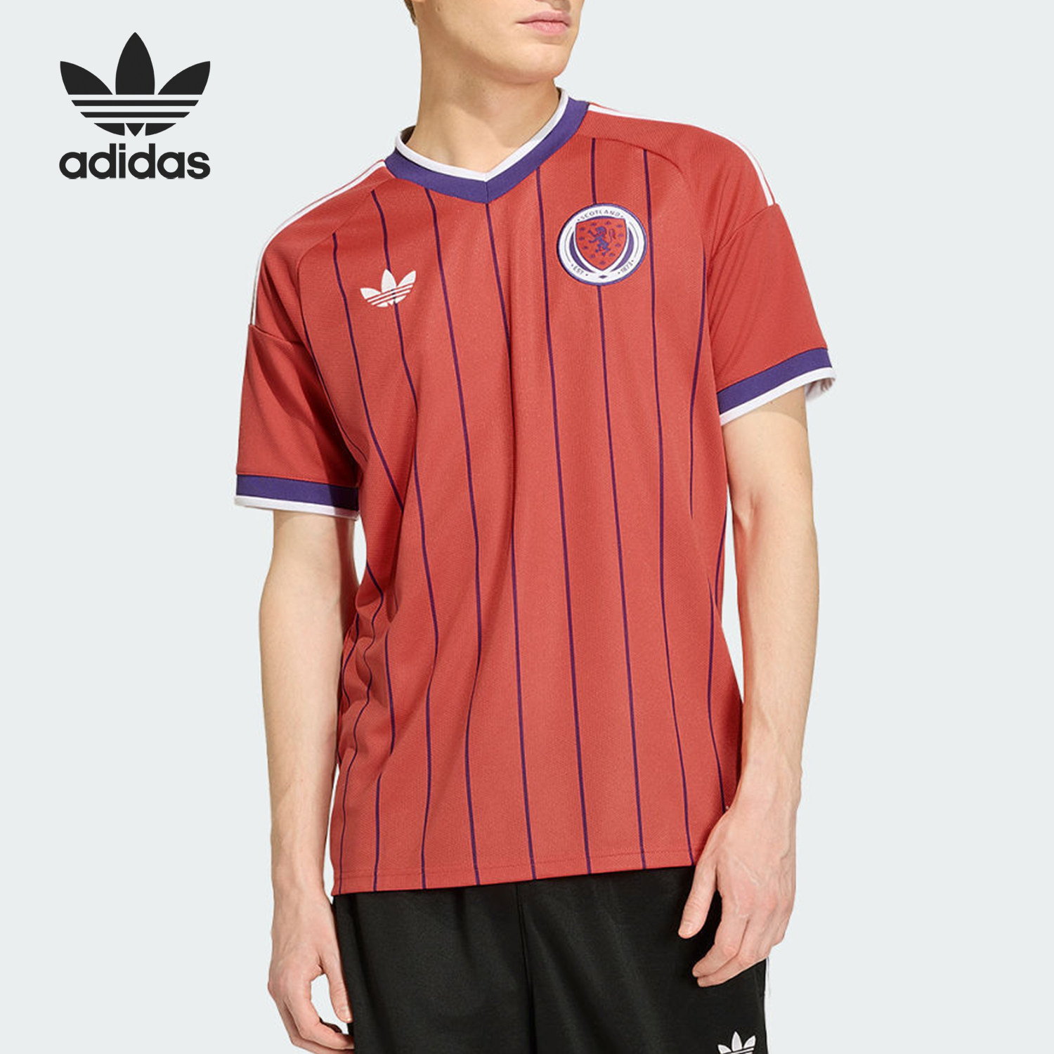 Adidas/阿迪达斯官方正品男士短袖套头运动休闲舒适足球衣JL6901