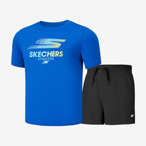 Skechers斯凯奇正品儿童款舒享运动休闲系列短袖T恤P225K018-007G