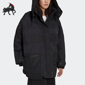 三叶草PARKA Adidas 阿迪达斯正品 女士运动宽松棉服HM2615
