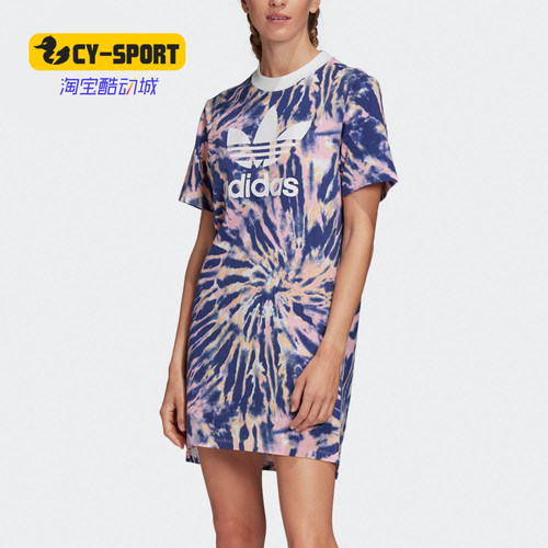阿迪达斯三叶草女子短袖连衣裙