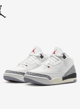Nike/耐克官方正品Air Jordan 3 Retro 大童运动篮球鞋DM0966-100