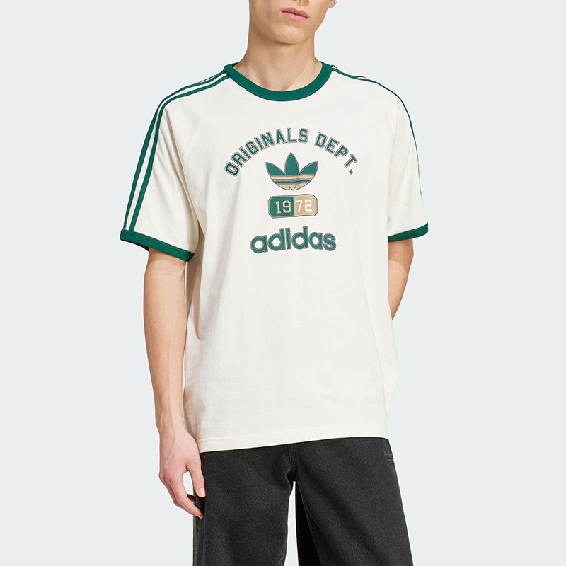 Adidas/阿迪达斯正品2025夏季三叶草男士经典复古短袖T恤KD6266图片
