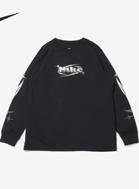 Nike/耐克官方正品春秋季女士宽松圆领休闲运动针织T恤FQ5675-010