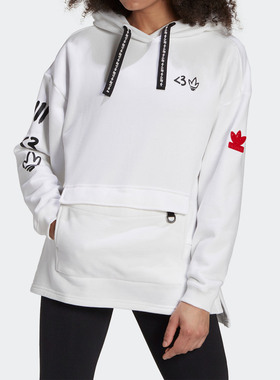 Adidas/阿迪达斯正品三叶草 春女子运动休闲套头卫衣卫衣H39033