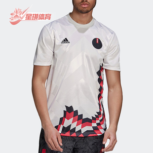 JSY男士 Adidas 阿迪达斯正品 Captsuba GK3437 宽松足球短袖