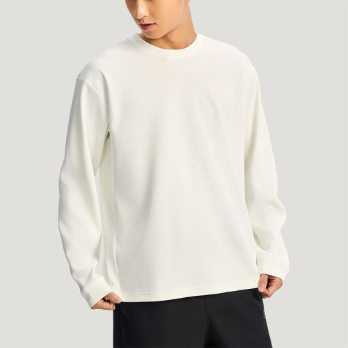 Adidas/阿迪达斯正品2025冬季款男士日常圆领套头针织卫衣KR2541
