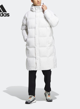 Adidas/阿迪达斯正品冬季新款男女户外运动长款羽绒服HN2128