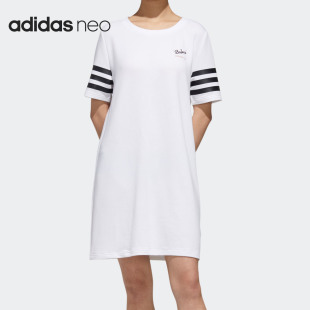 阿迪达斯正品 2020夏季 neo DRESS女子运动裙GK1558 Adidas PNDA