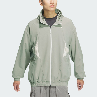 阿迪达斯男士梭织立领休闲外套