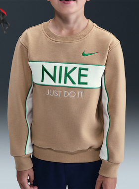 Nike/耐克正品.Net幼童舒适加绒圆领刺绣针织休闲卫衣IO6118-200