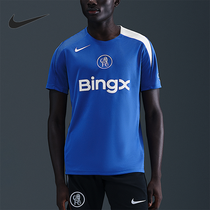 Nike/耐克正品Dri-FIT男士透气比赛训练足球运动短袖HM4143-481