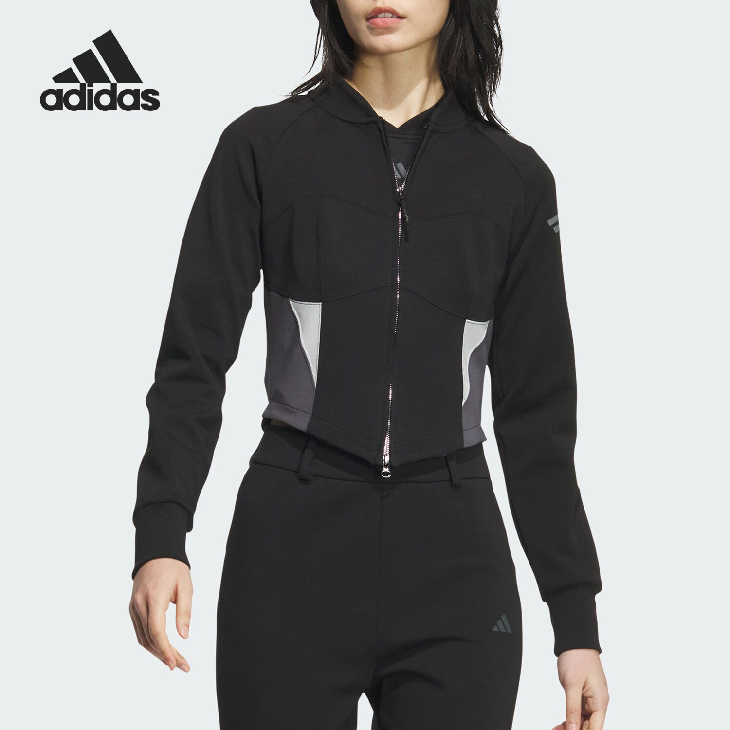 Adidas/阿迪达斯官方正品新款女士立领短款修身拼接外套JJ3559,运动服/休闲服装,运动茄克/外套,淘宝优惠券,粉丝福利购,淘宝优惠卷