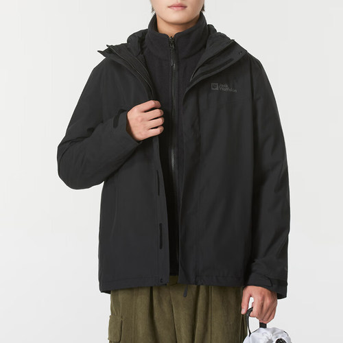 Jack wolfskin/狼爪正品拉链男士三合一冲锋衣A62276-6000