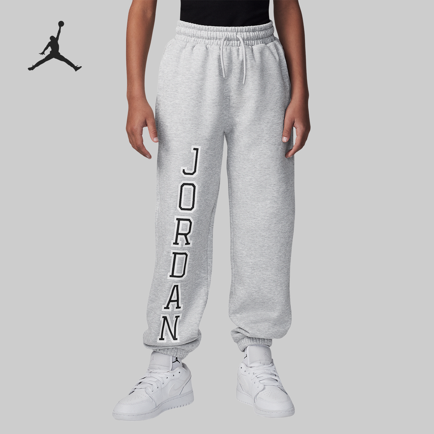 Nike/耐克正品JORDAN大童加绒简约保暖印花长裤HV1920-063