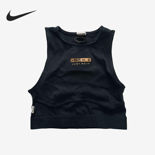 Nike/耐克正品新款女士透气运动针织休闲短款背心DX6290-010