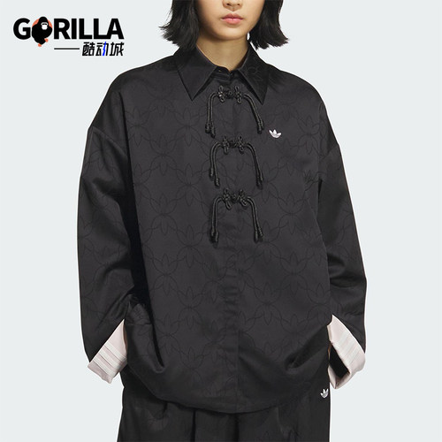 Adidas/阿迪达斯正品2025 三叶草女士新中式透气经典外套KB6407