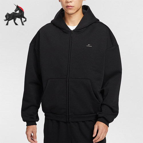 Nike/耐克正品冬季男士简约宽松拉链加绒篮球运动外套IO3690-010