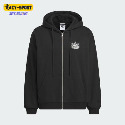 Adidas/阿迪达斯正品三叶草男女宽松连帽耐穿运动休闲外套KG8506