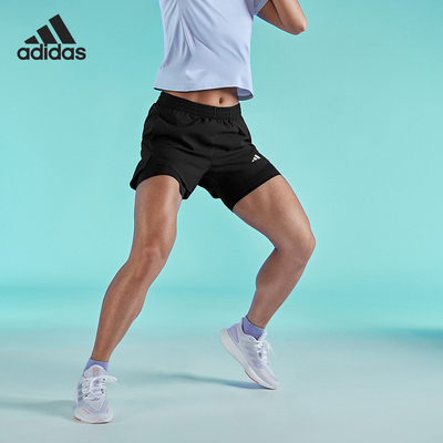 Adidas/阿迪达斯官方正品新款女子梭织运动健身短裤HN1044