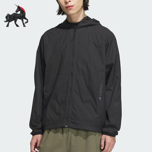 Adidas/阿迪达斯正品新款男士防晒梭织经典宽松连帽外套JZ8401