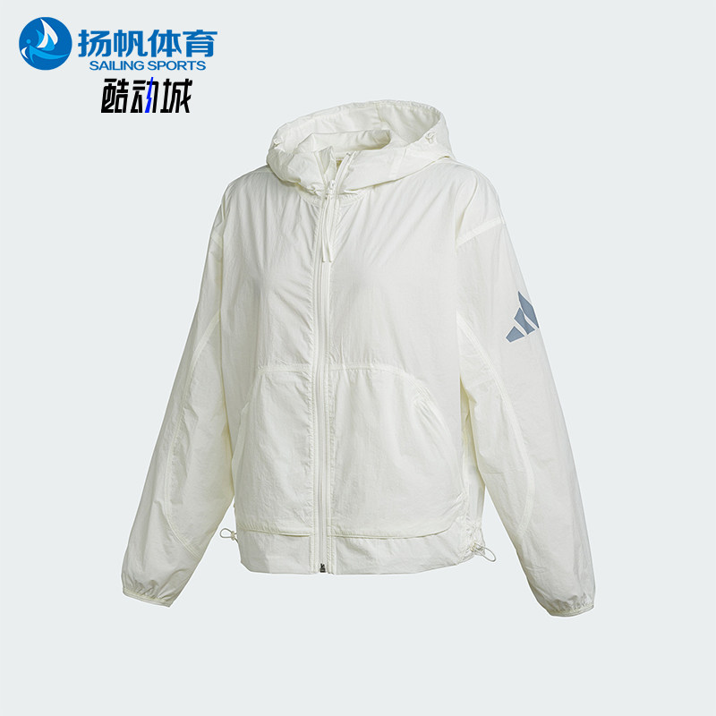 Adidas/阿迪达斯正品W CE Q2 WB 女士运动经典宽松连帽外套JC5114