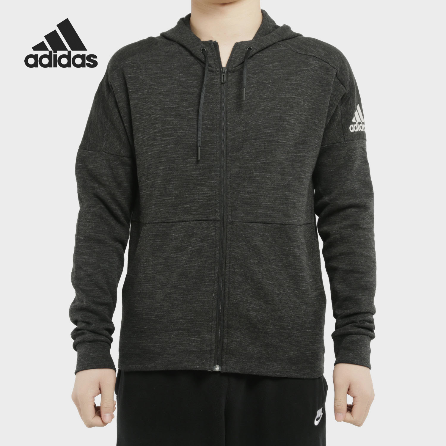 阿迪达斯男子连帽休闲运动外套