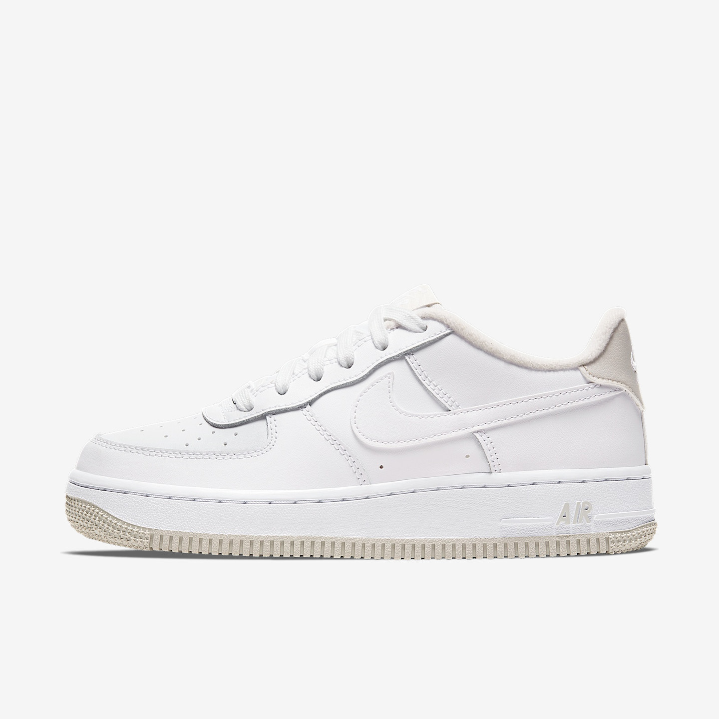 Nike耐克正品Air Force 1大童低帮防滑系带包裹性板鞋CD6915-104