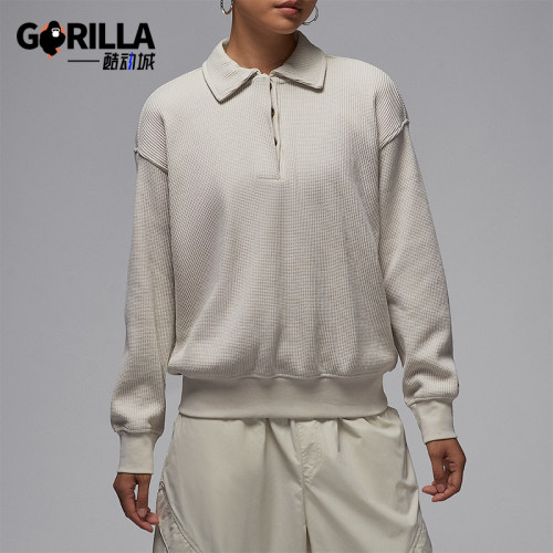Nike/耐克正品Jordan Flight女士运动简约长袖POLO衫HV0354-104