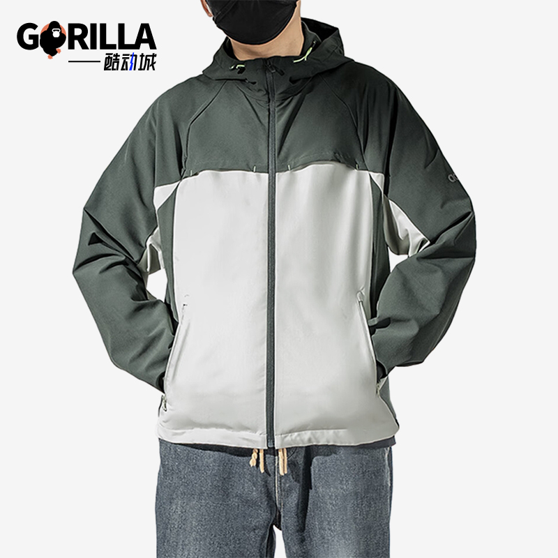 Adidas/阿迪达斯正品春季新款男士经典连帽运动拼接外套KA2557