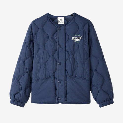Skechers斯凯奇正品童宽松保暖圆领羽绒服L425B001-002Z