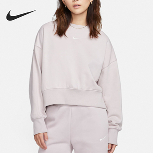 女士圆领宽松针织套头卫衣FZ6810 Nike 新款 耐克官方正品 019 春季